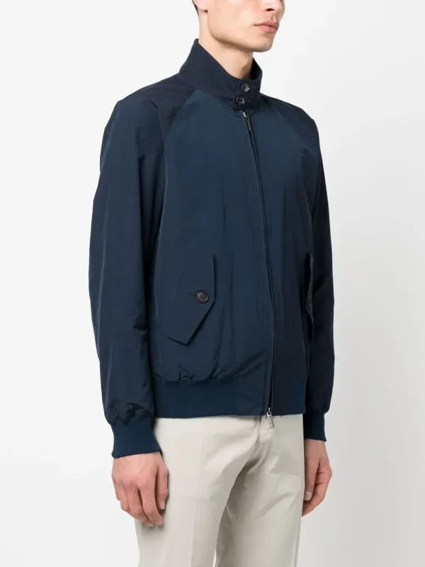 Zip-up long-sleeved bomber jacket