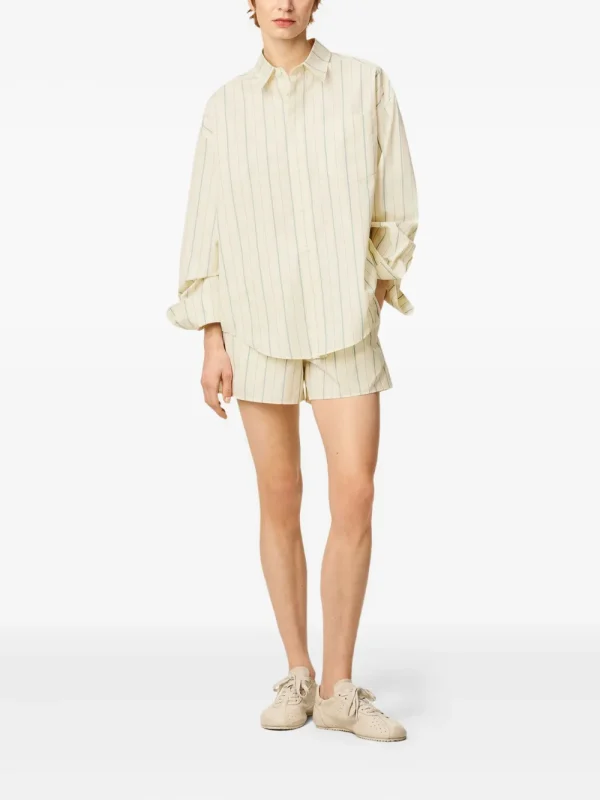 Button-down striped shirt